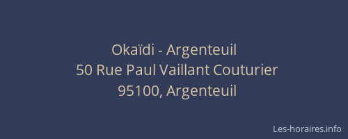 Okaïdi - Argenteuil