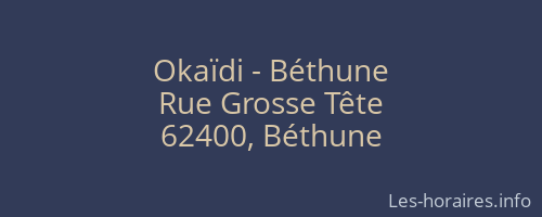 Okaïdi - Béthune