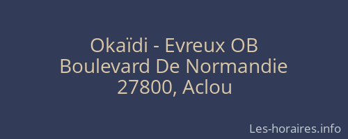 Okaïdi - Evreux OB
