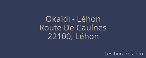 Okaïdi - Léhon