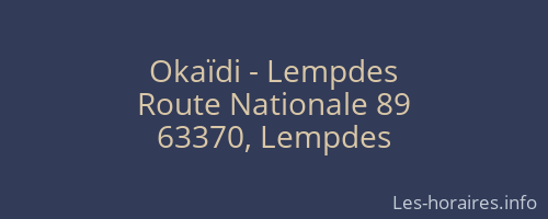 Okaïdi - Lempdes