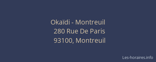 Okaïdi - Montreuil