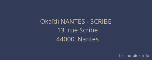 Okaïdi NANTES - SCRIBE