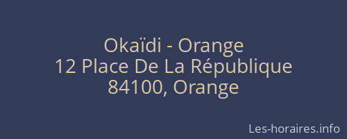 Okaïdi - Orange