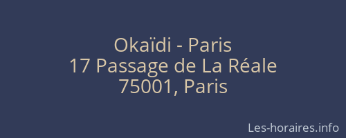 Okaïdi - Paris