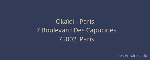 Okaïdi - Paris
