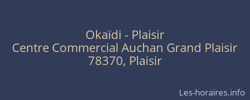 Okaïdi - Plaisir