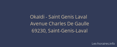 Okaïdi - Saint Genis Laval