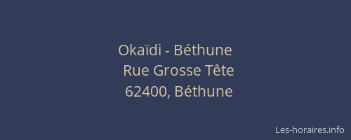 Okaïdi - Béthune