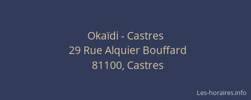 Okaïdi - Castres
