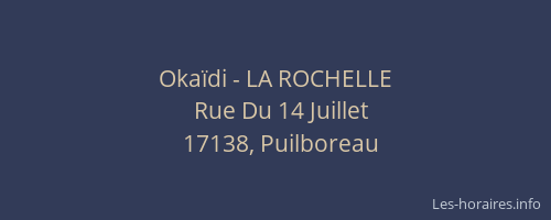 Oka&iuml;di - LA ROCHELLE