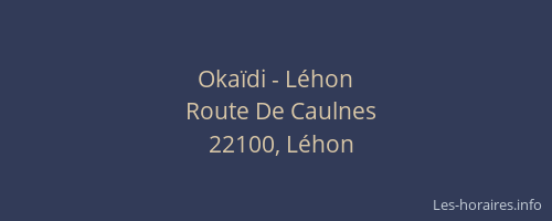 Okaïdi - Léhon
