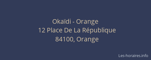 Okaïdi - Orange