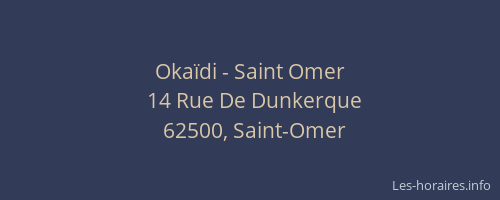 Okaïdi - Saint Omer