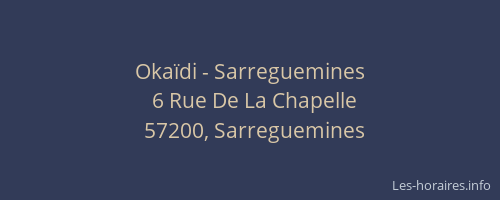 Oka&iuml;di - Sarreguemines