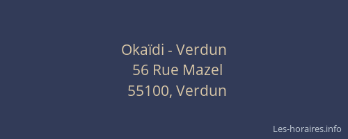 Okaïdi - Verdun