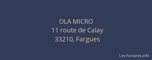 OLA MICRO