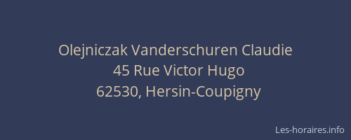 Olejniczak Vanderschuren Claudie