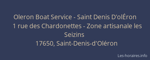 Oleron Boat Service - Saint Denis D'olÉron