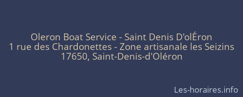 Oleron Boat Service - Saint Denis D'olÉron