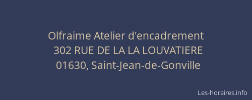 Olfraime Atelier d'encadrement