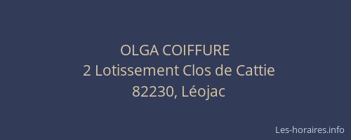 OLGA COIFFURE