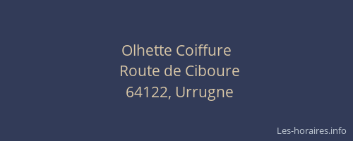 Olhette Coiffure