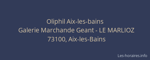 Oliphil Aix-les-bains