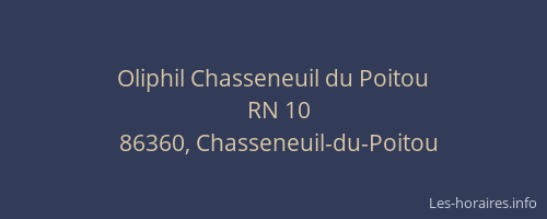 Oliphil Chasseneuil du Poitou