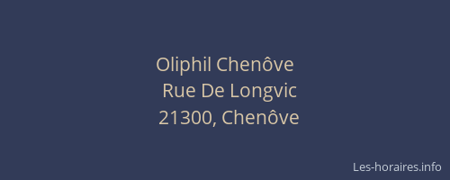 Oliphil Chen&ocirc;ve