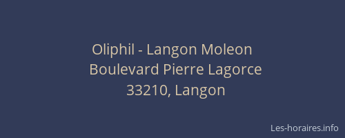 Oliphil - Langon Moleon