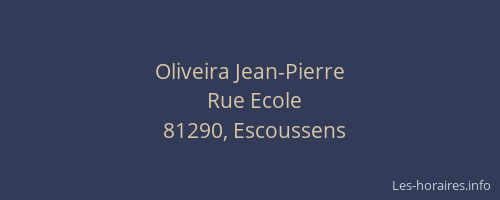 Oliveira Jean-Pierre
