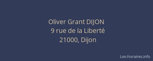 Oliver Grant DIJON