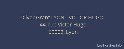 Oliver Grant LYON - VICTOR HUGO