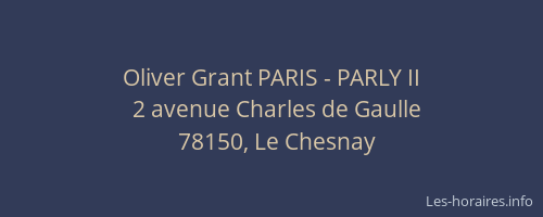 Oliver Grant PARIS - PARLY II