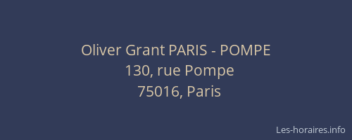 Oliver Grant PARIS - POMPE