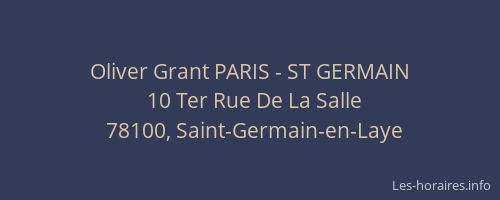 Oliver Grant PARIS - ST GERMAIN