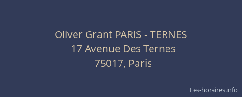Oliver Grant PARIS - TERNES
