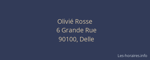 Olivi&eacute; Rosse