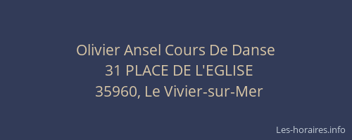 Olivier Ansel Cours De Danse