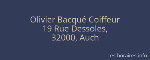 Olivier Bacqué Coiffeur