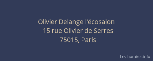 Olivier Delange l'écosalon