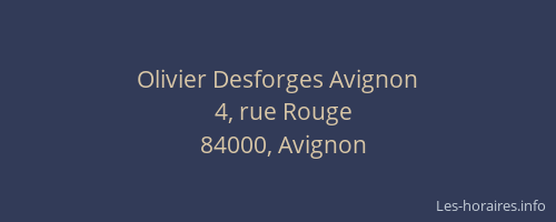 Olivier Desforges Avignon