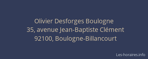 Olivier Desforges Boulogne