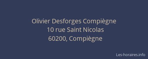 Olivier Desforges Compiègne