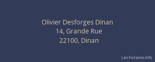 Olivier Desforges Dinan