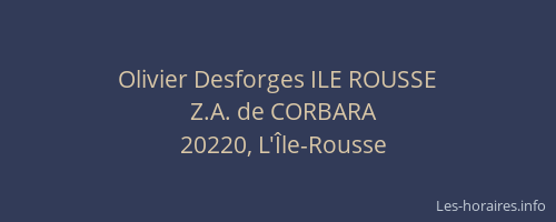 Olivier Desforges ILE ROUSSE