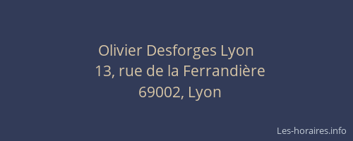 Olivier Desforges Lyon