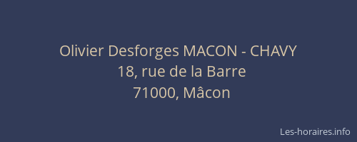 Olivier Desforges MACON - CHAVY