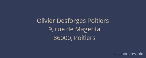Olivier Desforges Poitiers